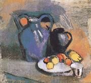 Still Life with Blue Jug (mk35) Henri Matisse